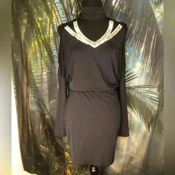 Embellished Cold-Shoulder Dress - Picture 11 of 14